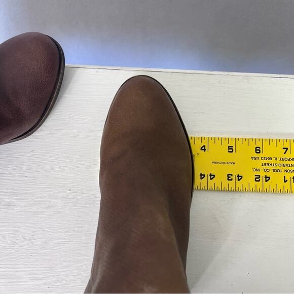 Lucky Brand Boots Womens 6M/36 Brenon Leather Round Toe Side Zipper Ankle - Picture 6 of 16